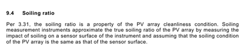 Soiling in IEC61724 1 Standard